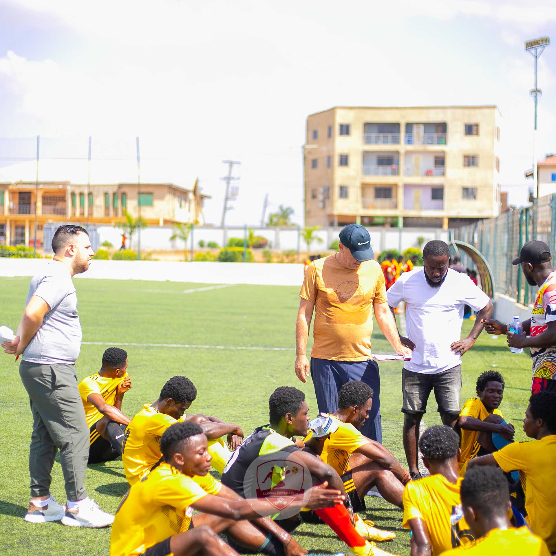 Scouts interacting with players after a tournament match